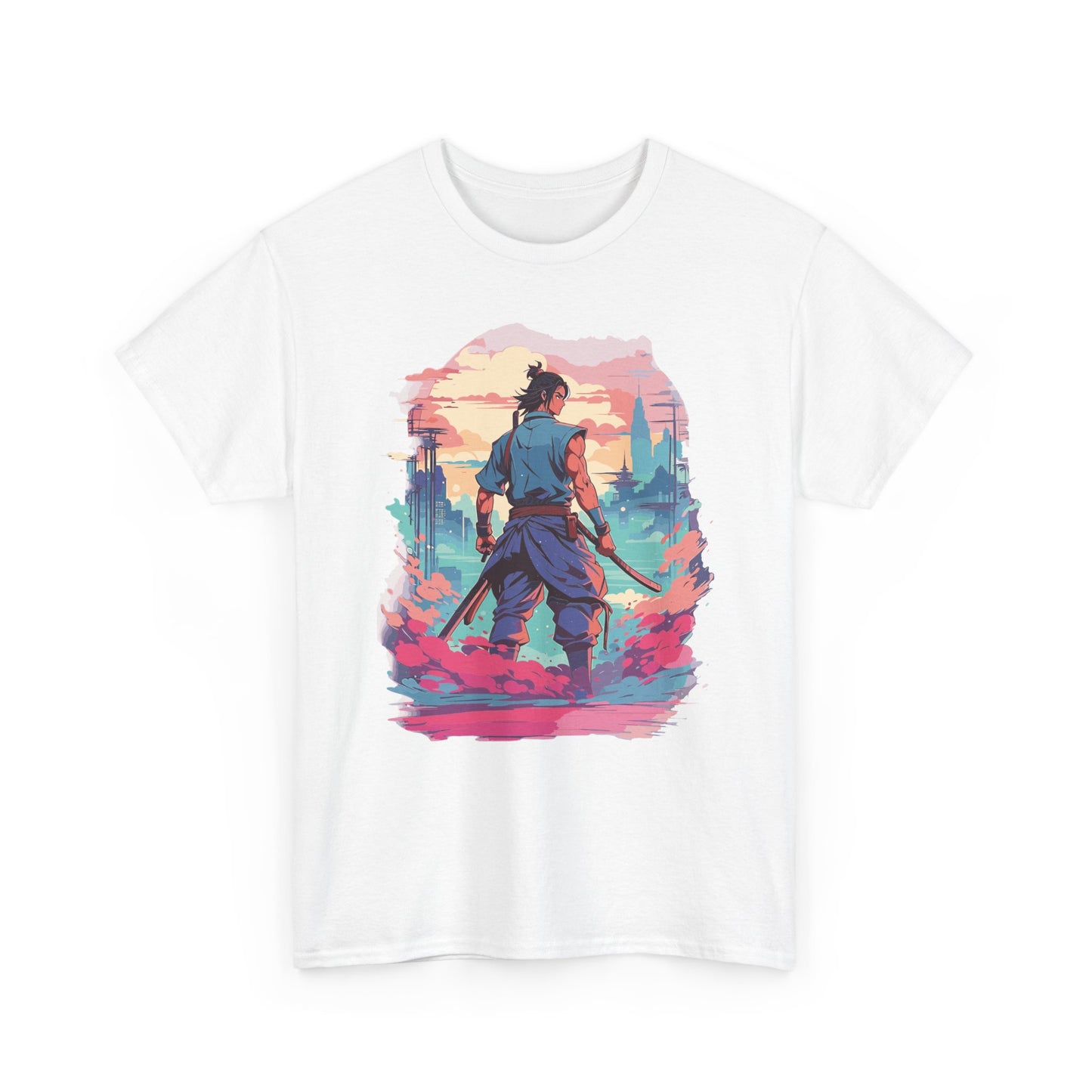 Neon Ronin T-Shirt — Anime Samurai Cyberpunk Tee