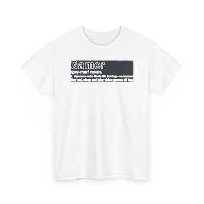 Gamer Noun Definition T-Shirt — Funny Gamer Humor Tee