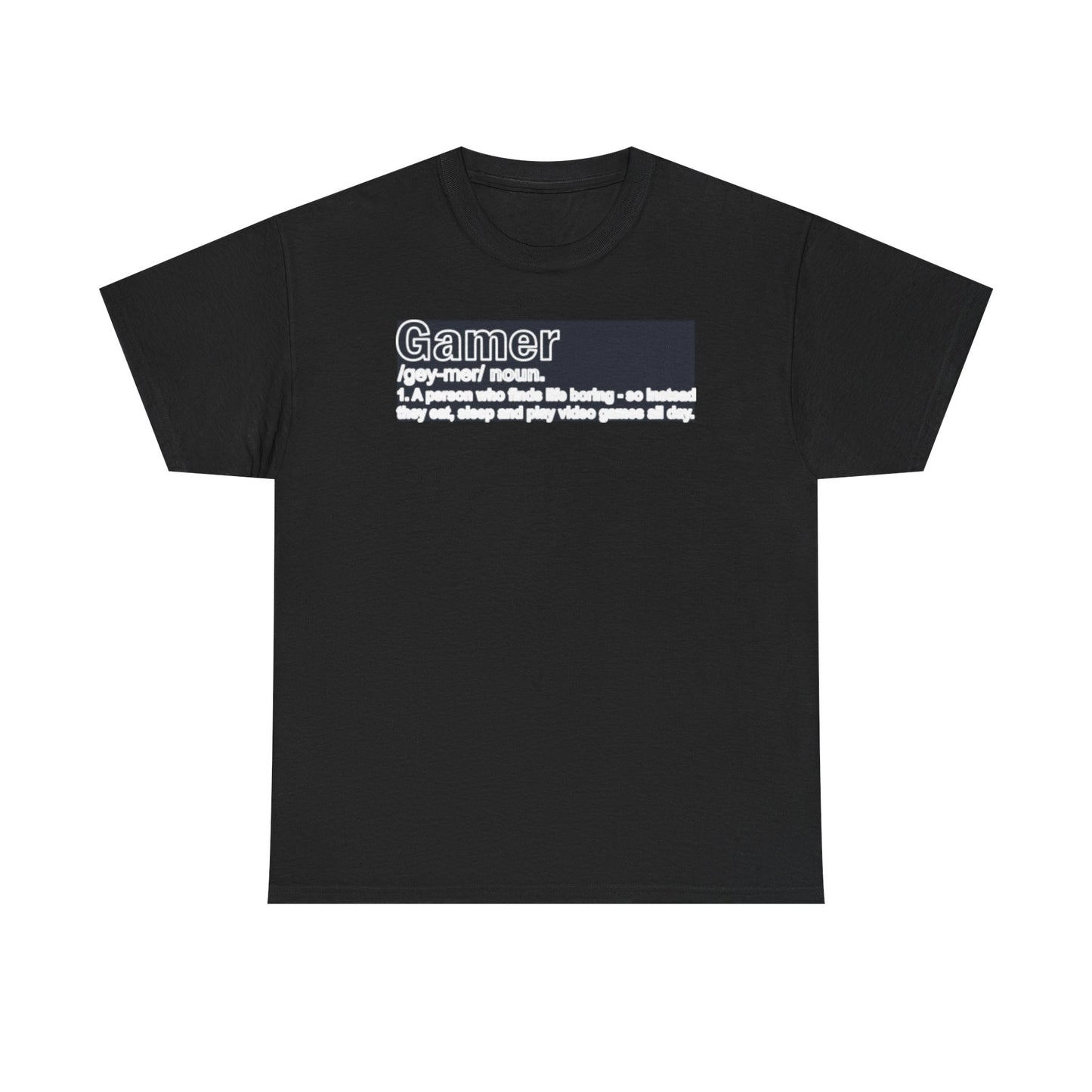 Gamer Noun Definition T-Shirt — Funny Gamer Humor Tee