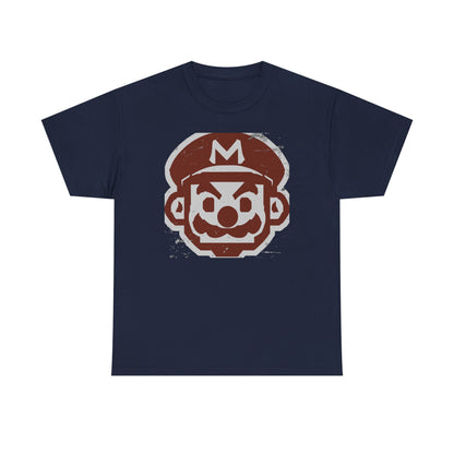 Plumber Hero Emblem T-Shirt — Distressed Retro Gaming Tee