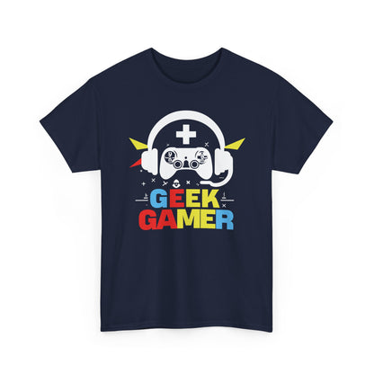 Geek Gamer T-Shirt — Colorful Retro Gaming Tee