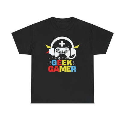 Geek Gamer T-Shirt — Colorful Retro Gaming Tee