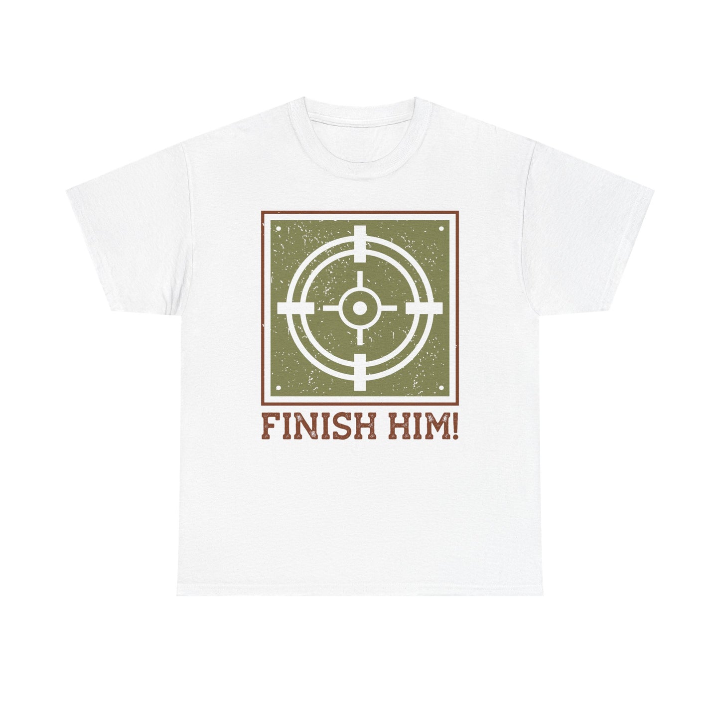 Finish Him Crosshair T-Shirt — Retro Fighting Arcade Tee