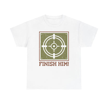 Finish Him Crosshair T-Shirt — Retro Fighting Arcade Tee