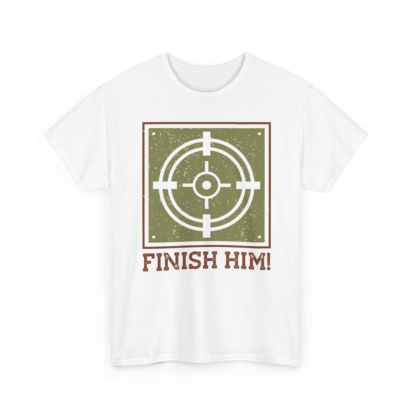 Finish Him Crosshair T-Shirt — Retro Fighting Arcade Tee