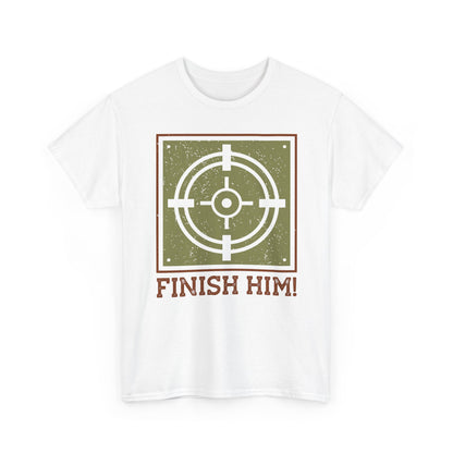 Finish Him Crosshair T-Shirt — Retro Fighting Arcade Tee