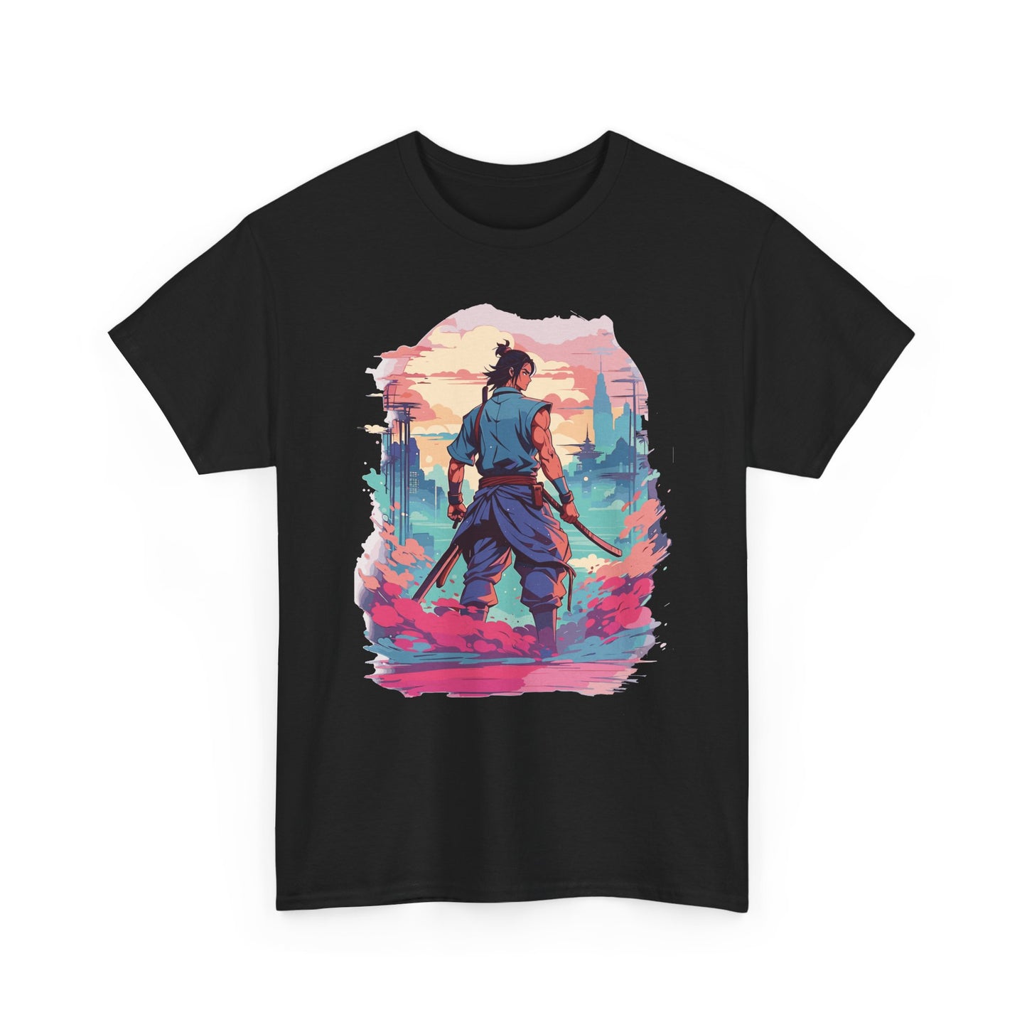 Neon Ronin T-Shirt — Anime Samurai Cyberpunk Tee