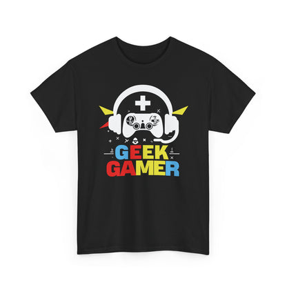 Geek Gamer T-Shirt — Colorful Retro Gaming Tee
