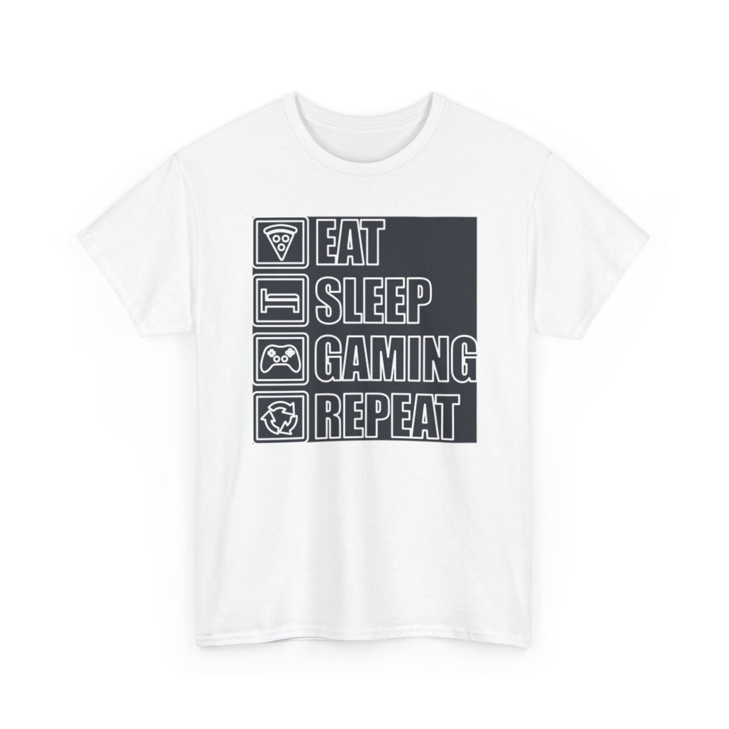 Eat Sleep Gaming Repeat T-Shirt — Funny Gamer Routine Tee