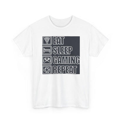 Eat Sleep Gaming Repeat T-Shirt — Funny Gamer Routine Tee