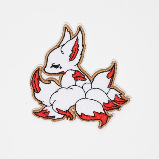 8 Tail Kitsune Embroidered Iron On Patch