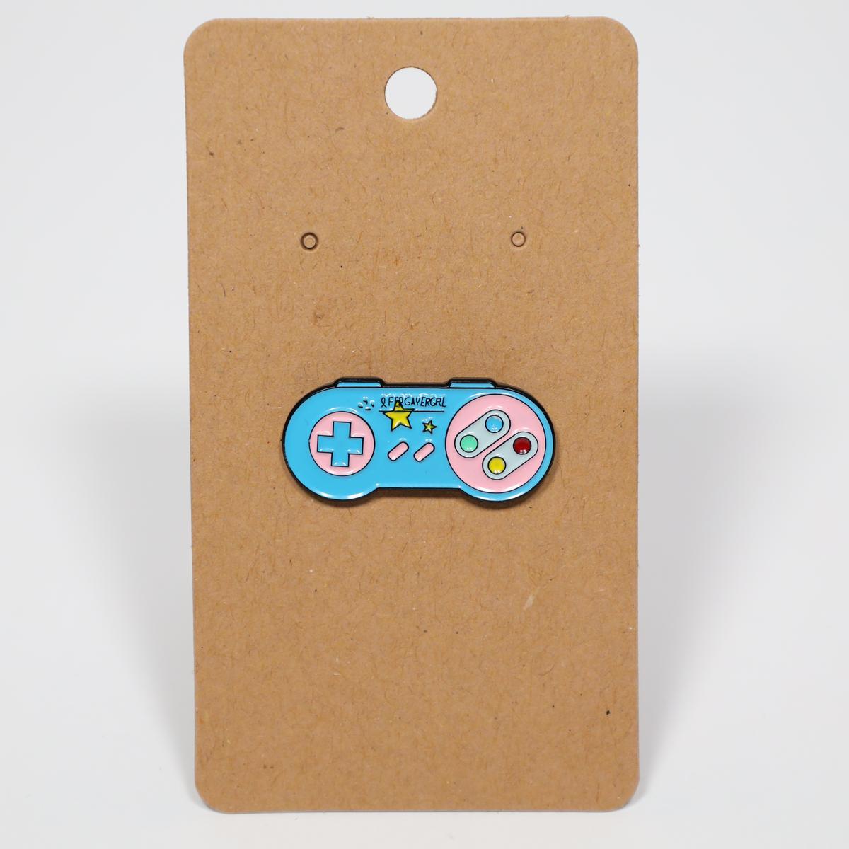 90s Retro Cartoon Game Controller Enamel Pin