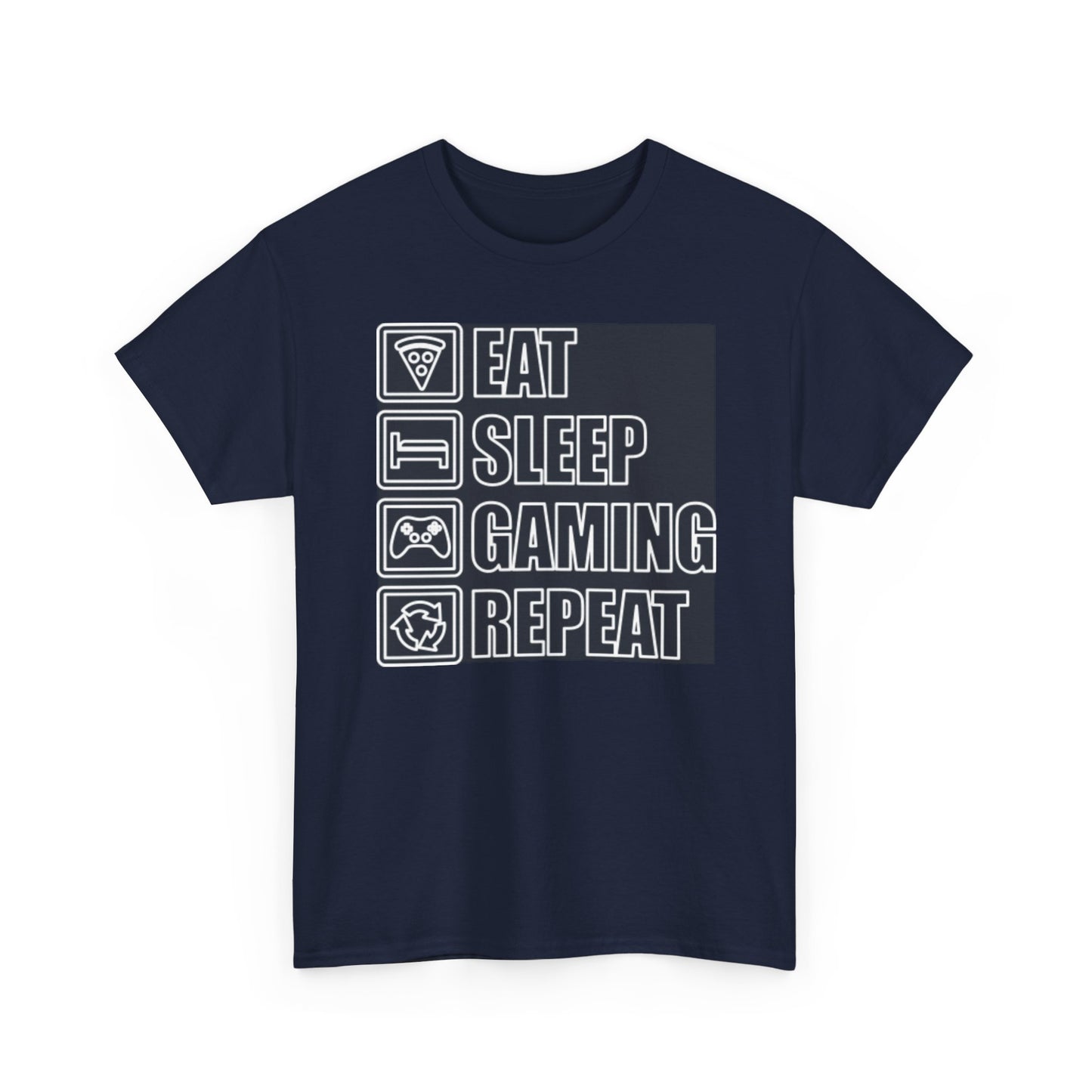 Eat Sleep Gaming Repeat T-Shirt — Funny Gamer Routine Tee