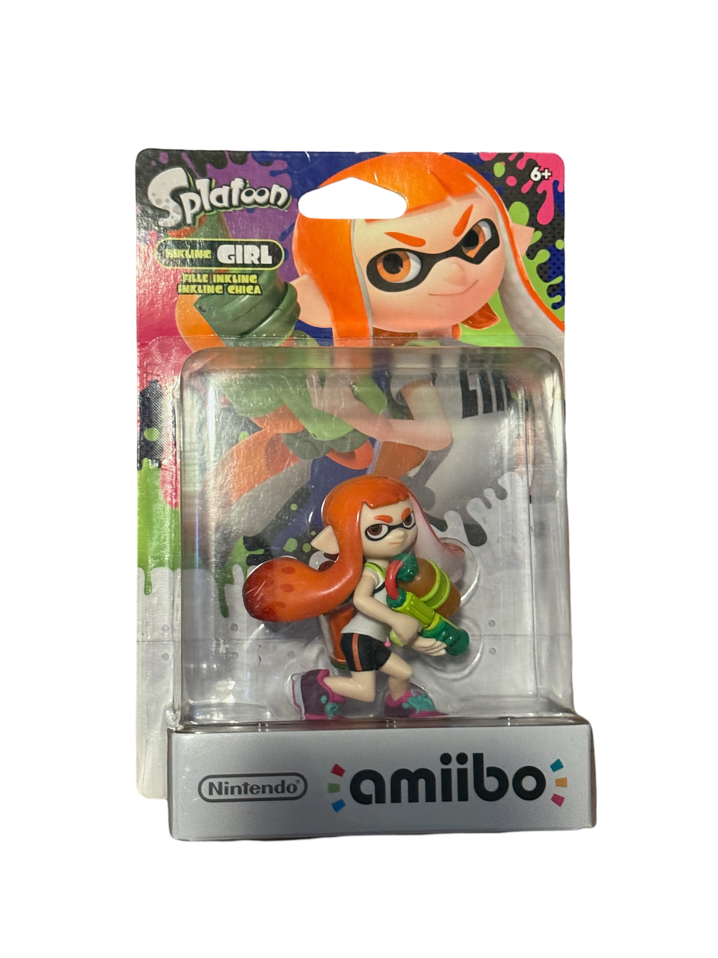Orange Female Spatoon Girl “Inkling Chica” Amiibo Toy