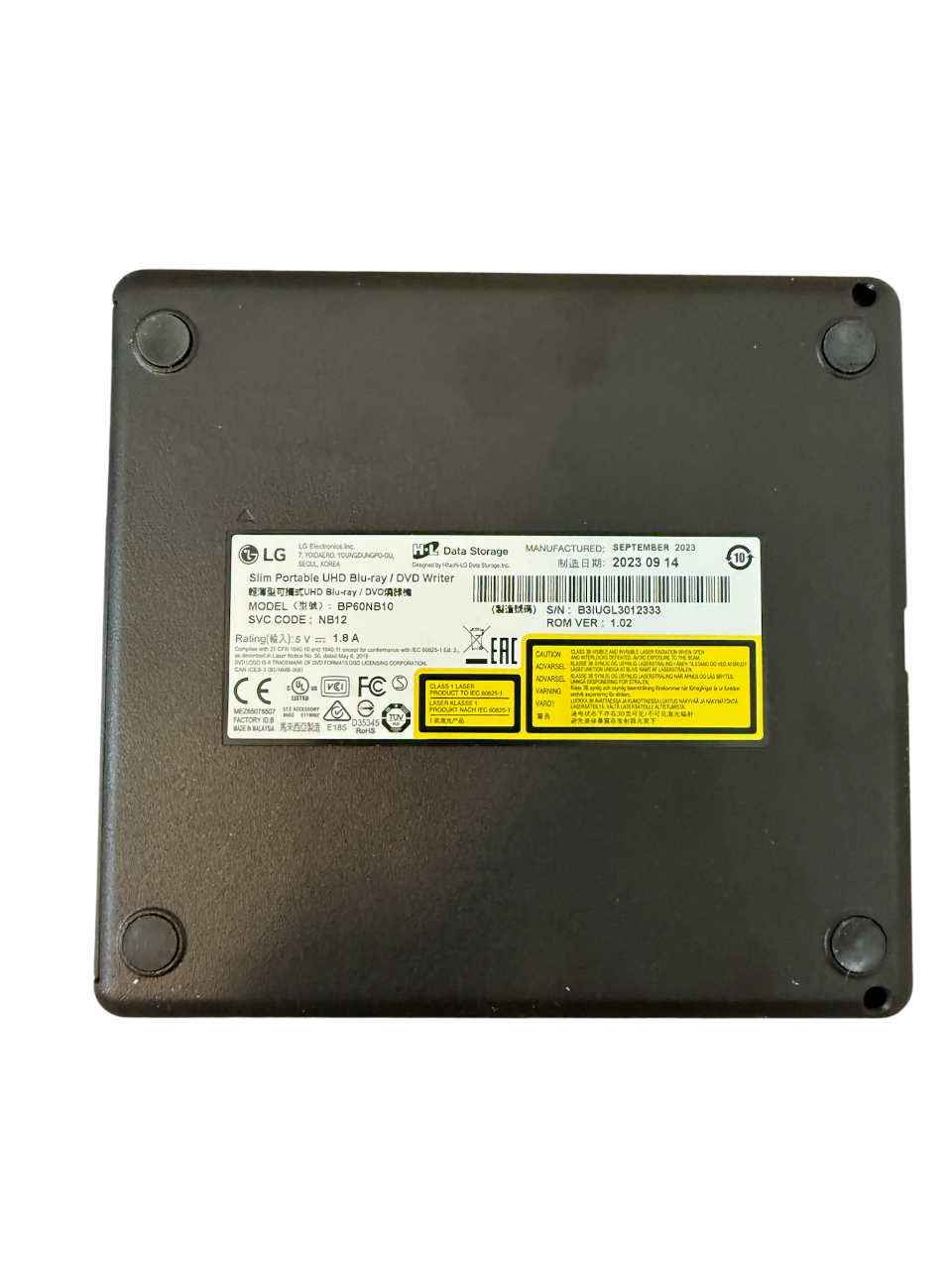 LG Slim Portable USH Blu-ray / DVD Writer