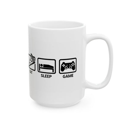Eat Sleep Game Mug — Funny Gamer Lifestyle Coffee Mug