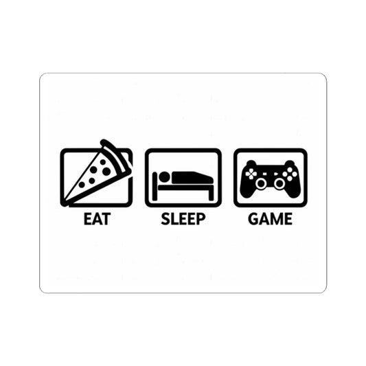 Eat Sleep Game Sticker — Funny Gamer Lifestyle Vinyl Sticker
