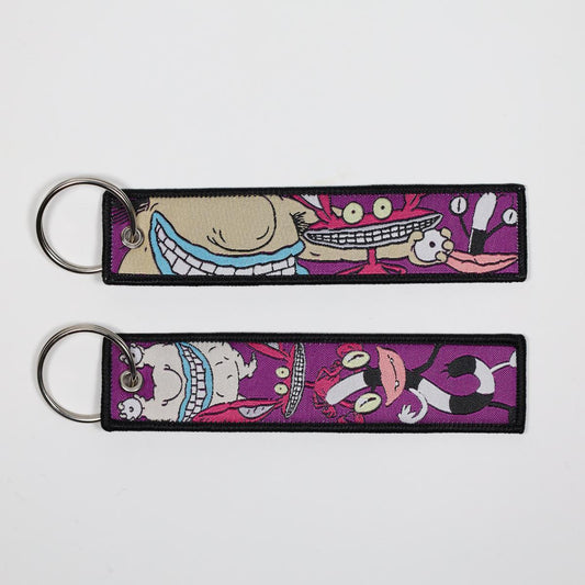 Aaahh!!! Real Monsters Embroidered Keychain
