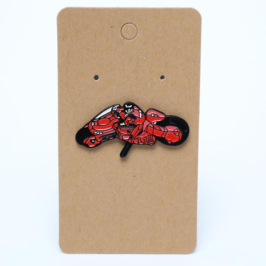 Akira Leaning Motorcycle Anime Enamel Pin