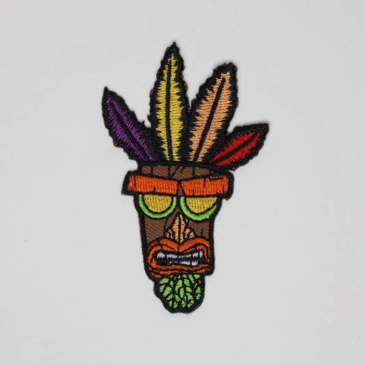 Aku Aku Crash Bandicoot Retro Embroidered Iron On Patch