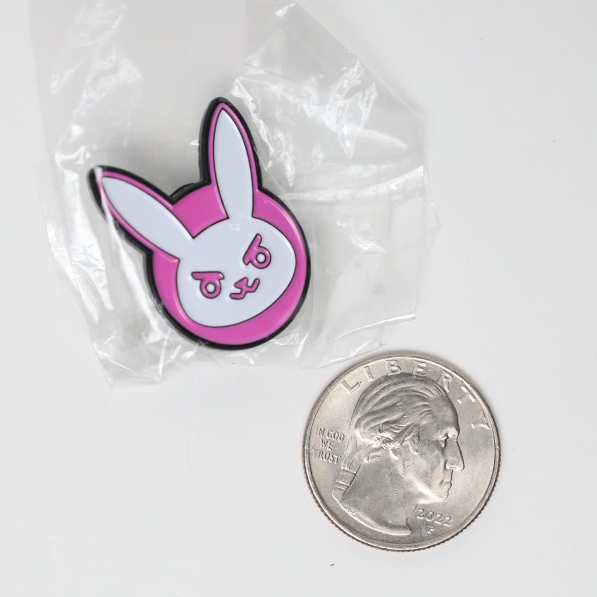 Angry Cartoon Rabbit Face Enamel Pin