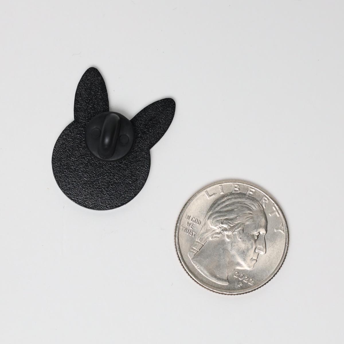 Angry Cartoon Rabbit Face Enamel Pin