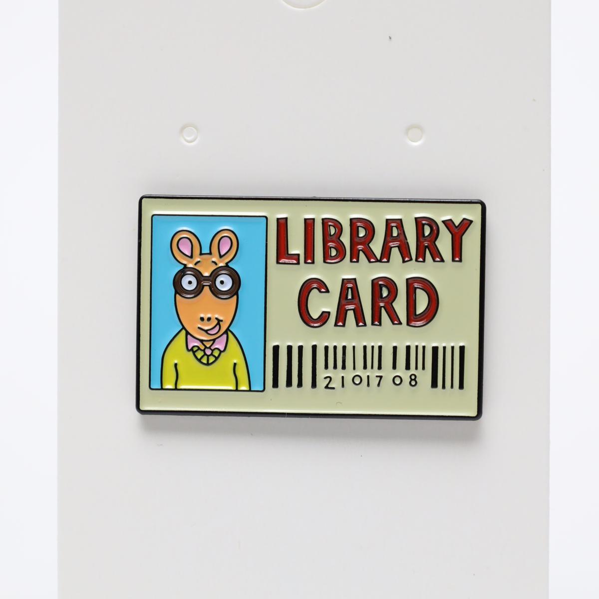 Arthur Library Card Enamel Pin