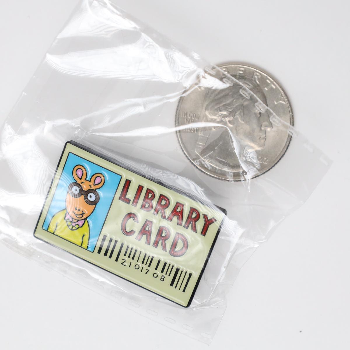 Arthur Library Card Enamel Pin