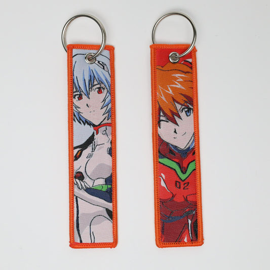 Asuka Neon Genesis Evangelion Embroidered Keychain