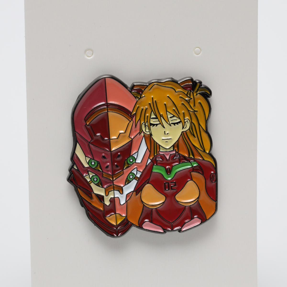 Asuka Soryu with Unit-02 Neon Genesis Evangelion Enamel Pin