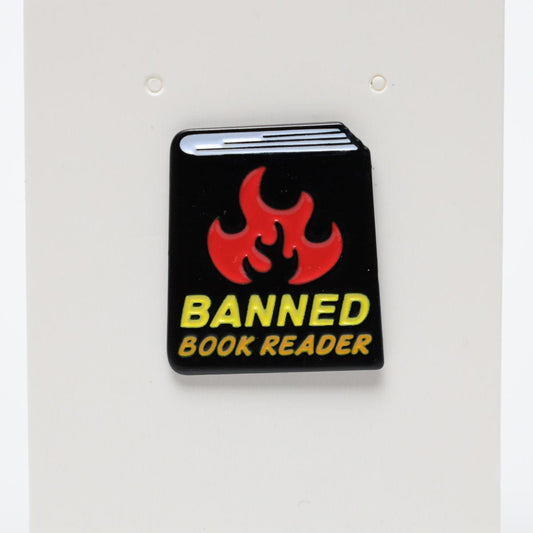 Banned Book Reader Enamel Pin