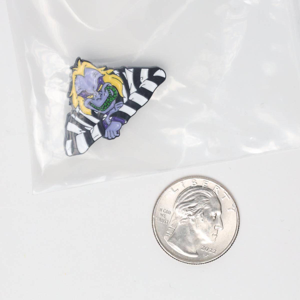 Beetlejuice Halloween Enamel Pin