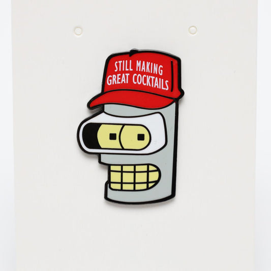 Bender Still Making Great Cocktails Futurama Enamel Pin