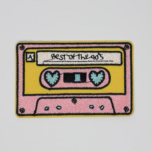 Best of the 90s Retro Tape Cassette Embroidered Iron On Patch