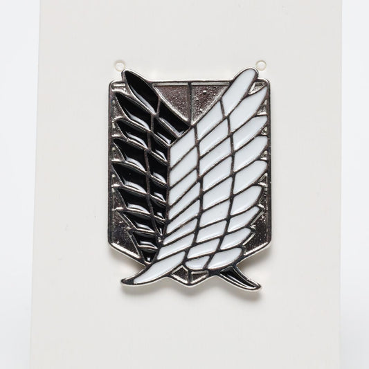 Black & White Attack on Titan Wings of Freedom Anime Enamel Pin