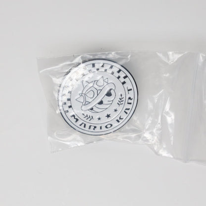 Black & White Mario Kart Spiny Shell Enamel Pin