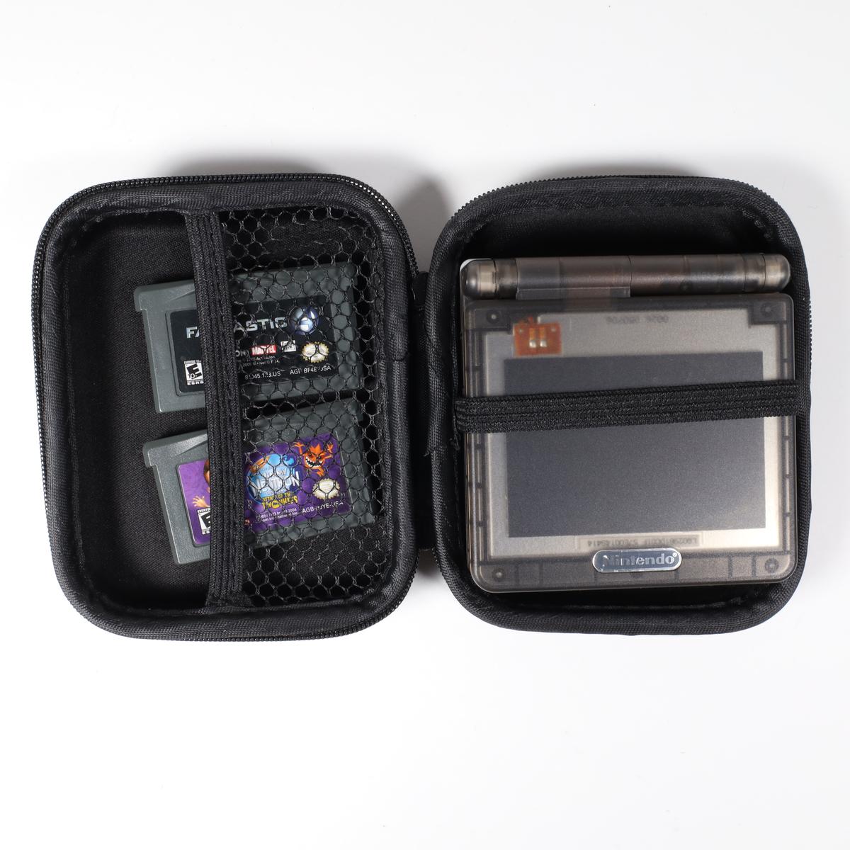 Black Nintendo GBA SP Hard Protection Case with Internal Pocket - GBA SP (Color)