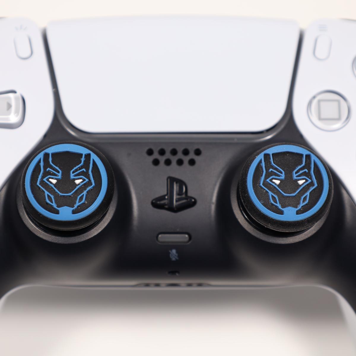Blue Black Panther Thumb Grips