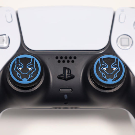 Blue Black Panther Thumb Grips