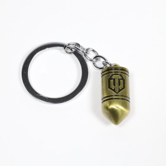 Bronze World of Tanks Shell Metal Keychain