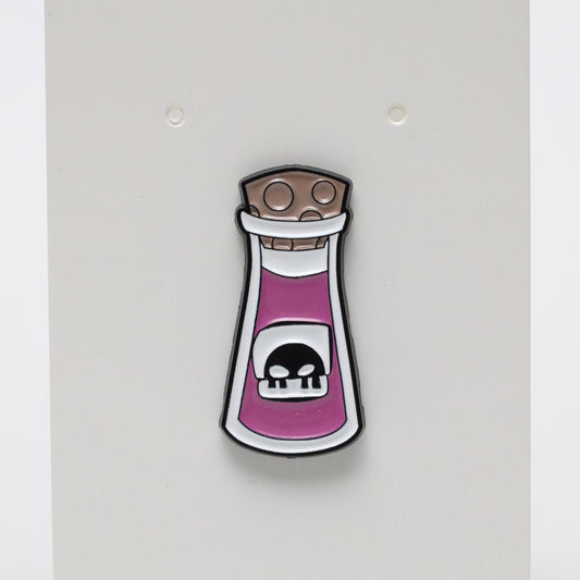 Cartoon Poison Vial Jar Halloween Enamel Pin