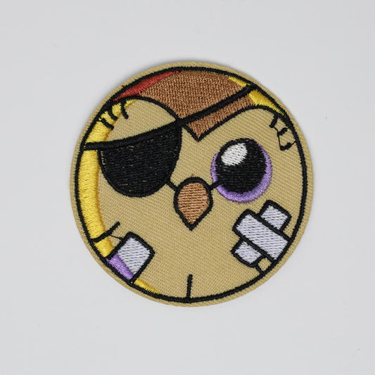 Cartoony Bird Eye Patch Embroidered Iron On Patch