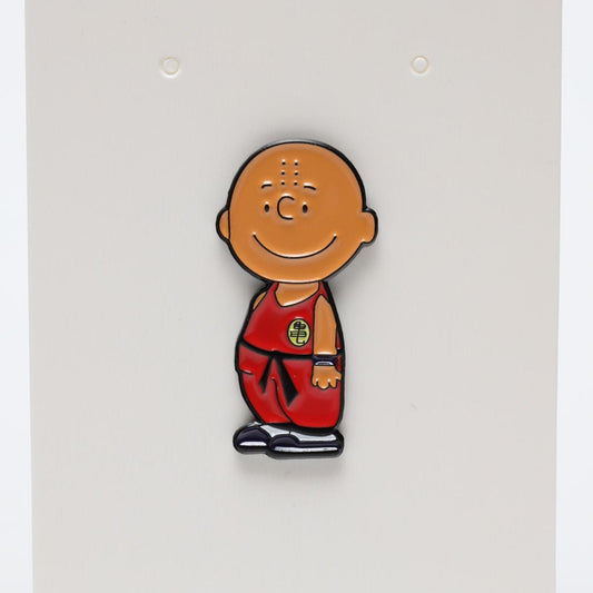 Charlie Brown as Dragon Ball Z Krillin Enamel Pin