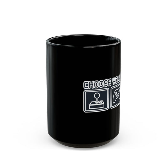 Choose Your Weapon Trio Mug — Retro Arcade Gamer Coffee Mug