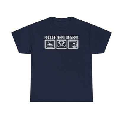 Choose Your Weapon Trio T-Shirt — Retro Arcade Gamer Tee