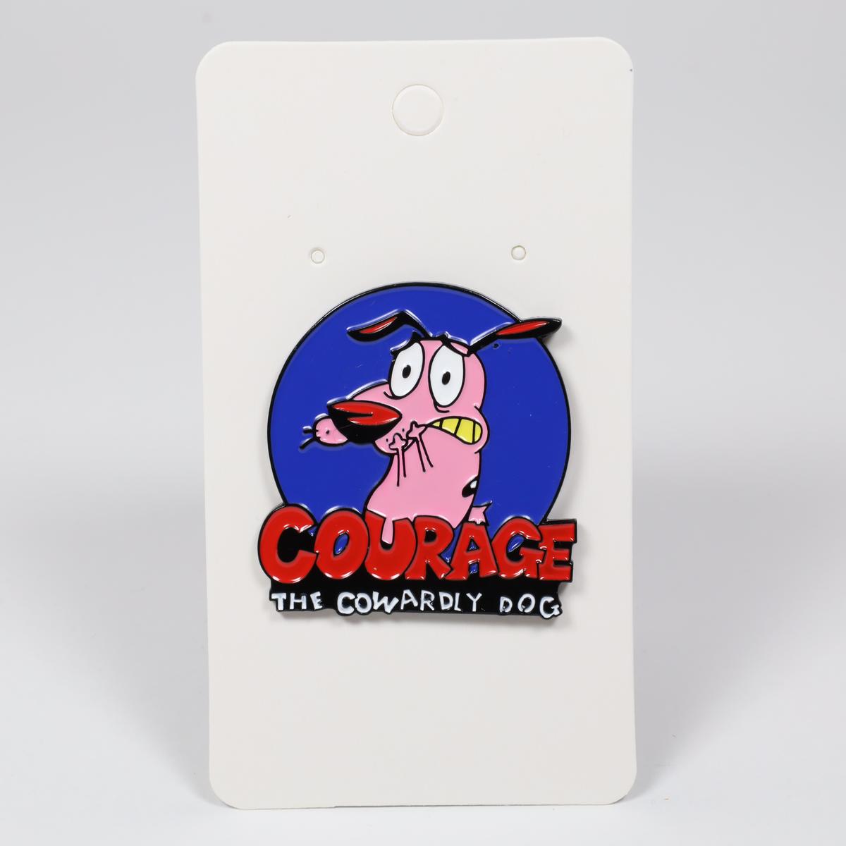 Courage The Cowardly Dog 90s Cartoon Logo Enamel Pin