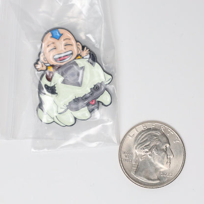 Cute Aang and Appa The Last Airbender Enamel Pin