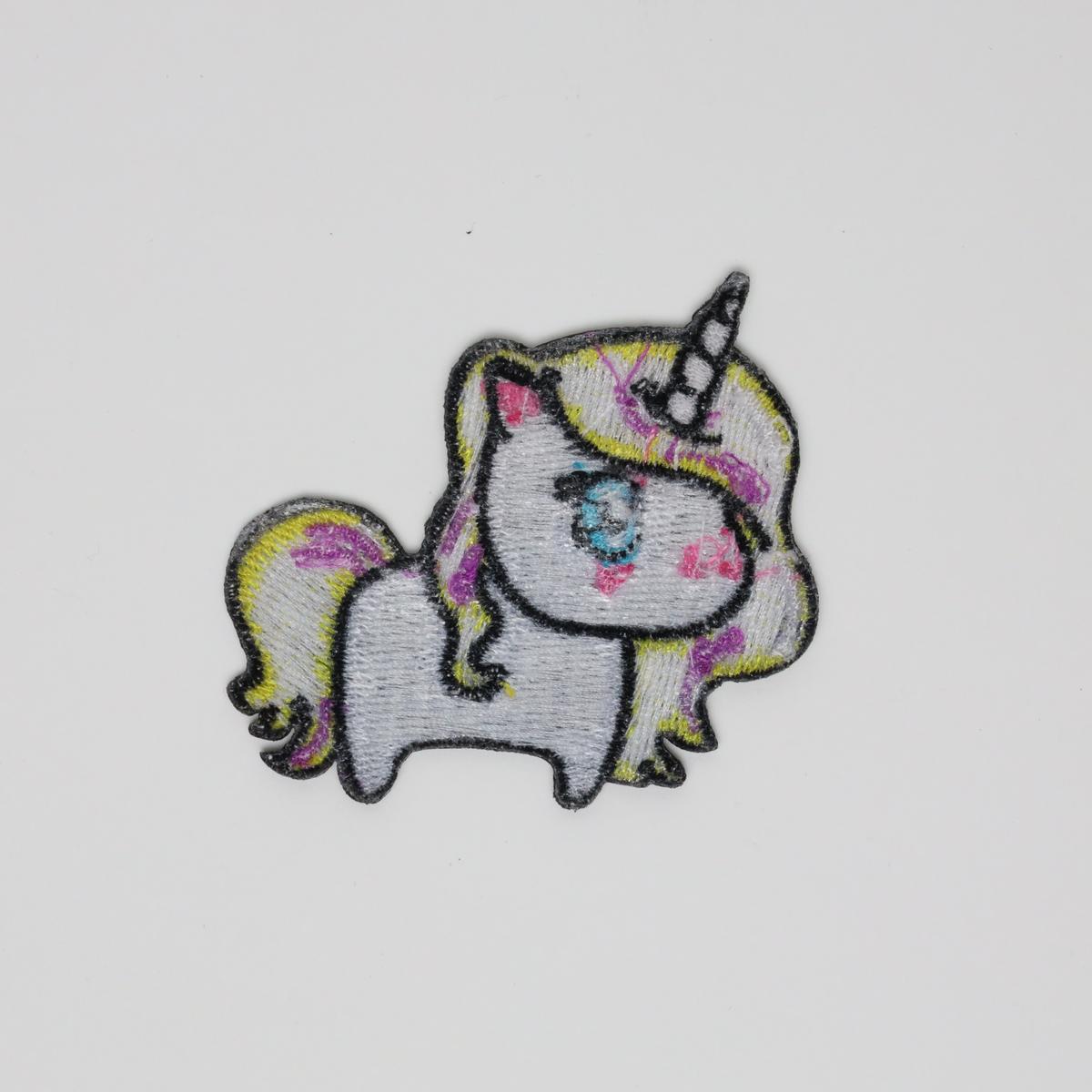 Cute Blonde Unicorn Embroidered Iron On Patch