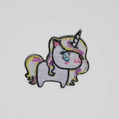 Cute Blonde Unicorn Embroidered Iron On Patch