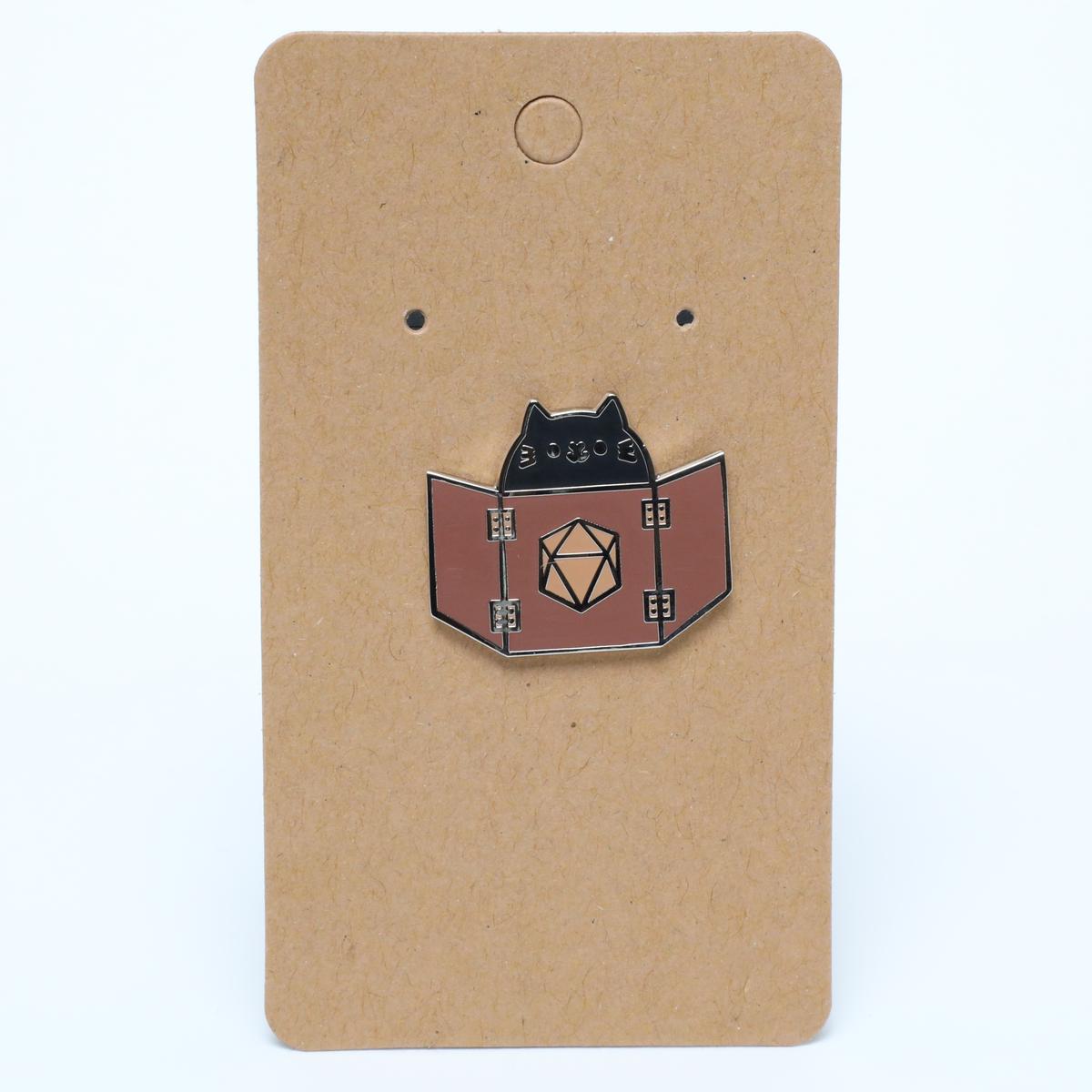 Cute Cat Kawaii Dungeon Master D&D Enamel Pin